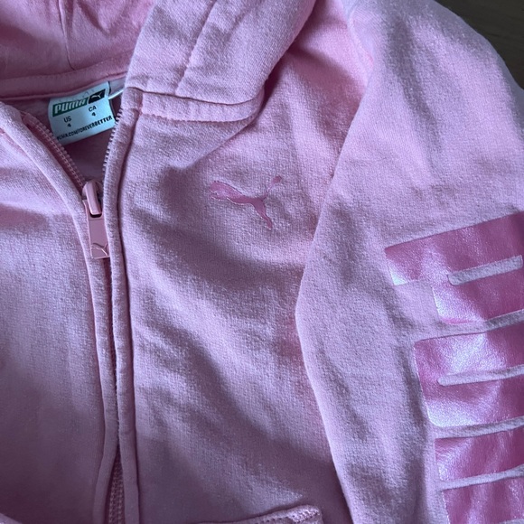 Girls Puma Pink Hoodie - Picture 3 of 3
